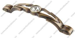 Ручка-скоба со стразами 128 мм бронза CRL 23 BA Ручка-скоба со стразами 128 мм бронза CRL 23 BA