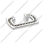 Ручка-скоба 32 мм хром со стразами 5391-06 Ручка-скоба 32 мм хром со стразами 5391-06