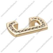 Ручка-скоба 32 мм матовое золото со стразами 5391-04 Ручка-скоба 32 мм матовое золото со стразами 5391-04