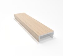 Заглушка торцевая для цоколя 100 мм ПВХ №15 Дуб беленый