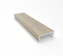 Заглушка торцевая для цоколя 100 мм ПВХ №18 Дуб сонома Заглушка торцевая для цоколя 100 мм ПВХ №18 Дуб сонома