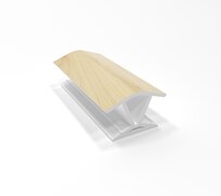 Угол 135 град 100 мм для цоколя ПВХ №16 Клен