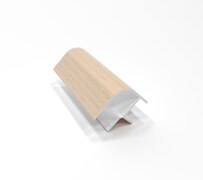 Угол 90 град 100 мм для цоколя ПВХ №15 Дуб беленый