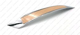 Ручка-скоба 128 мм хром со вставкой бежевый VGX-128-02/45 Ручка-скоба 128 мм хром со вставкой бежевый VGX-128-02/45