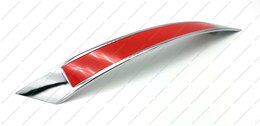Ручка-скоба 128 мм хром со вставкой красный VGX-128-02/08 Ручка-скоба 128 мм хром со вставкой красный VGX-128-02/08