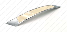 Ручка-скоба 128 мм хром со вставкой кремовый VGX-128-02/37 Ручка-скоба 128 мм хром со вставкой кремовый VGX-128-02/37