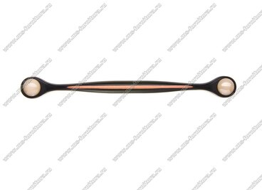 Ручка-скоба 192 мм матовый черный+розовое золото K294-192-40 3