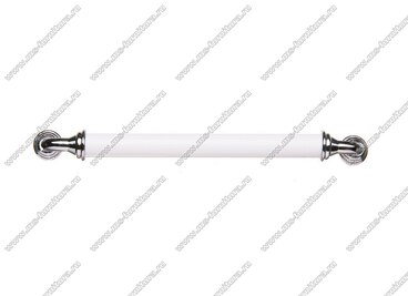 Ручка-скоба 160 мм хром/белый 833-160-V1/V6 2