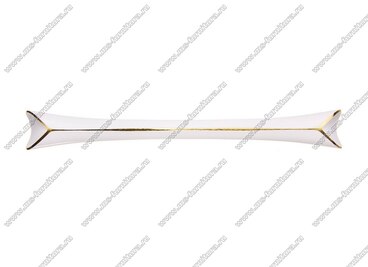 Ручка-скоба 160 мм белый+золото K284-160-42 3