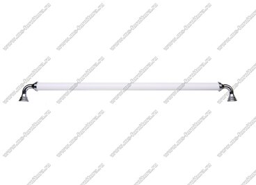 Ручка-скоба 320 мм хром/белый 833-320-V1/V6 2