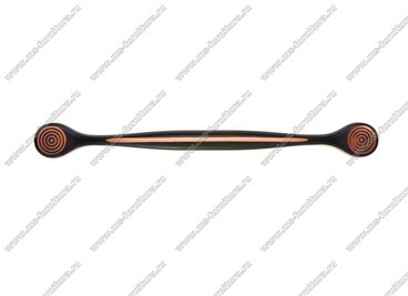 Ручка-скоба 192 мм матовый черный+розовое золото K290-192-40 3