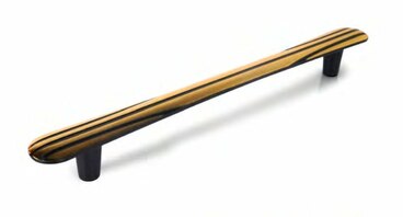 Ручка-скоба 160 мм черный+золото 727-160-CL23 1
