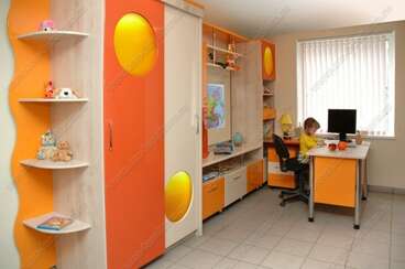 Шкаф для детской с комбинированными фасадами из МДФ 1