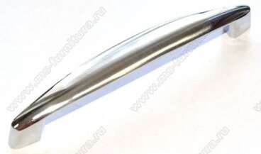Ручка-скоба 96 мм хром+нержавеющая сталь K375-96-25 1