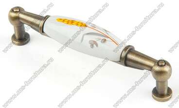 Ручка-скоба 96 мм бронза с керамикой Колосок SF01-02-96 1