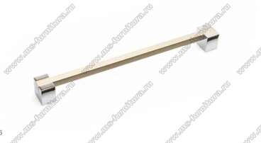 Ручка-скоба 128 мм хром + полированный никель SY7357 0128 CR-NB 1