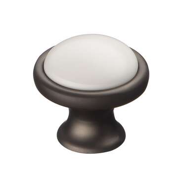 Ручка-кнопка с керамикой серый KF07-11 GR 1