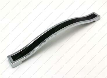 Ручка-скоба 128 мм хром+черный BTX-128-02/04 1
