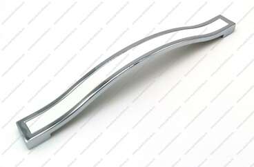 Ручка-скоба 192 мм хром+белый BTX-192-02/20 1