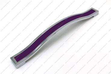 Ручка-скоба 128 мм хром+фиолетовый BTX-128-02/38 1