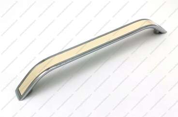 Ручка-скоба 128 мм хром+кремовый VLX-128-02/37 1