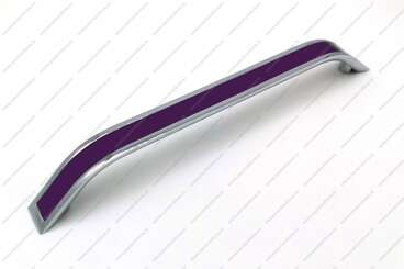 Ручка-скоба 128 мм хром+фиолетовый VLX-128-02/38 1