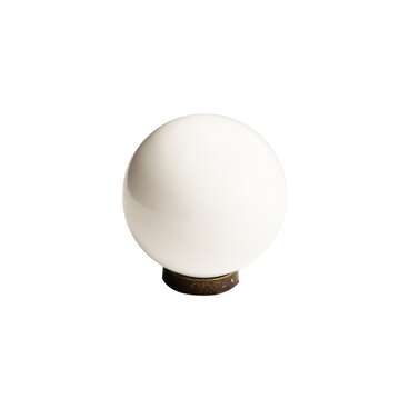 Ручка-кнопка белая керамика KF12-11 1