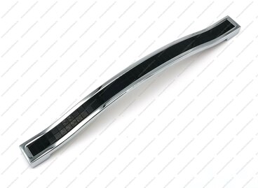 Ручка-скоба 192 мм хром со вставкой черный ЭКОНОМ E.BT-192-02/04 2