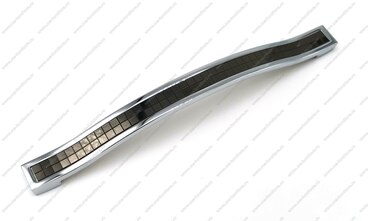 Ручка-скоба 224 мм хром со вставкой антрацит ЭКОНОМ E.BT-224-02/19 1