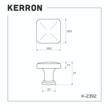 Ручка-кнопка, белый K-2392 WT 4