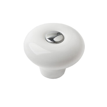 Ручка-кнопка с керамикой хром KF20-11 1