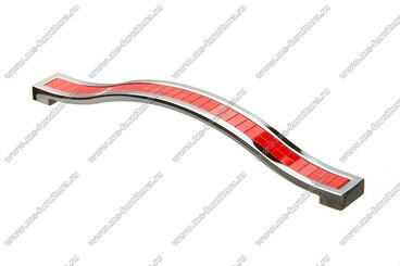 Ручка-скоба 320 мм хром со вставкой красный BT320-02/08 1