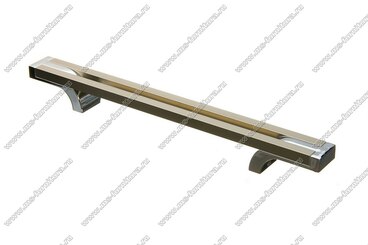 Ручка-скоба 160 мм хром+нержавеющая сталь EX-160-02/24 1