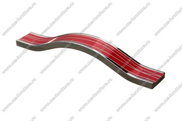 Ручка-скоба 160 мм хром+красный с серебром ML-160-02/29 1