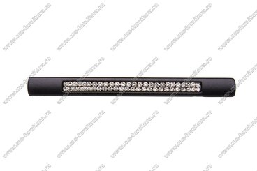 Ручка-скоба с белыми стразами 96/128 мм матовый черный 5379-012 3