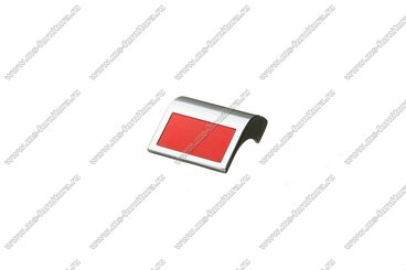 Ручка-кнопка 32 мм хром+красный KD-32-02/08 1