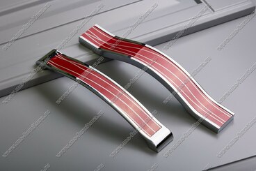 Ручка-скоба 160 мм хром+красный с серебром KD-160-02/29 4