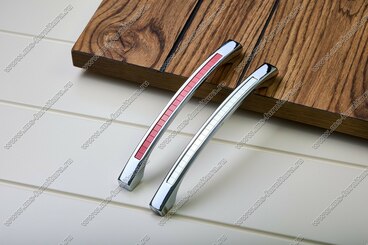 Ручка-скоба 160 мм хром+красный TN-160-02/08 3