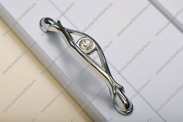 Ручка-скоба со стразами 128 мм хром 5489-06 4