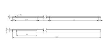 Ручка мебельная алюминиевая EXTEND L-1200 мм, матовый черный UA-EXTEND-1200-20M 2