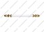Ручка-скоба 192 мм золото/белый 834-192-V3/V6 3
