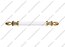 Ручка-скоба 160 мм золото/белый 834-160-V3/V6 3