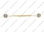 Ручка-скоба 192 мм скоба белый + золото K290-192-42 3
