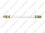 Ручка-скоба 224 мм золото/белый 834-224-V3/V6 3