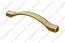 Ручка-скоба 128 мм матовое золото с белыми стразами 5348-04-006 1