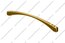 Ручка-скоба 160 мм матовое золото с белыми стразами 5480-04/06 1