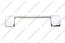 Ручка-скоба с белыми стразами 96/128 мм хром 5379-06 3