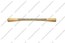 Ручка-скоба 128 мм матовое золото с белыми стразами 5471-04/06 2