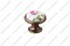 Ручка-кнопка античная бронза с керамикой Роза 6072-08-044 2