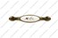 Ручка-скоба 96 мм античная бронза с керамикой Золотой колосок 5353-08-040 2